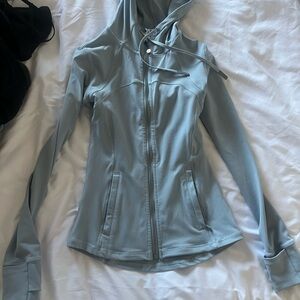 Women's Light Blue Hooded Jacket